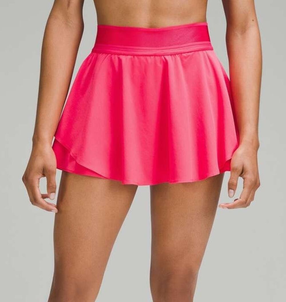 Lululemon Court Rival High-Rise Skort Size 0 Lip Gloss Pink Tennis Golf Athletic